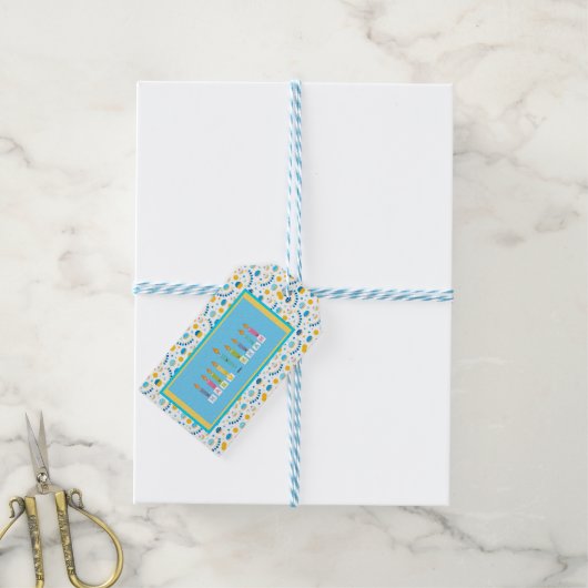 Hanukkah Cadeaulabel (Met Touw)