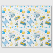 Hanukkah Cadeaupapier (Vlak)