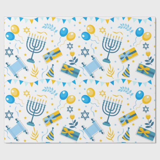 Hanukkah Cadeaupapier (Vlak)