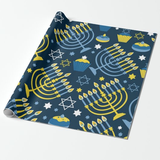 "Hanukkah" Cadeaupapier (Uitgerold)