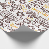 Hanukkah Cadeaupapier (Hoek)