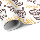 Hanukkah Cadeaupapier (Rol Hoek)