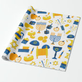 Hanukkah Cadeaupapier (Uitgerold)