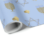 Hanukkah Cadeaupapier (Rol Hoek)