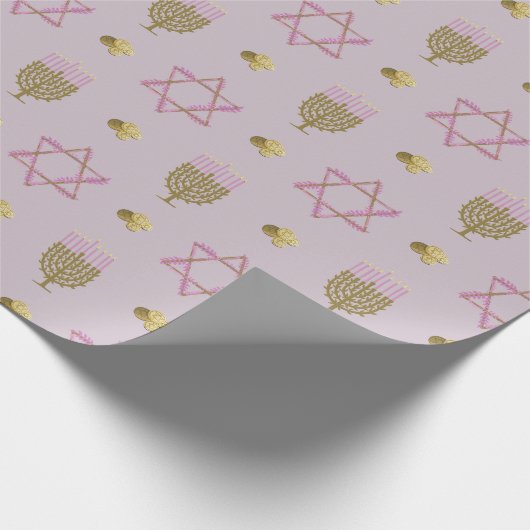 Hanukkah Cadeaupapier (Hoek)