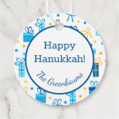Hanukkah Cadeaus Gift Label (Achterkant)