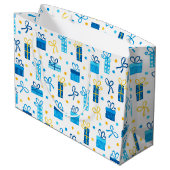 Hanukkah Cadeaus Groot Cadeauzakje (Achterkant Gekanteld)