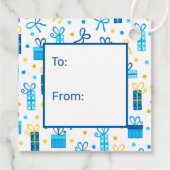 Hanukkah Cadeaus Van Aan Bedankjes Labels (Achterkant)