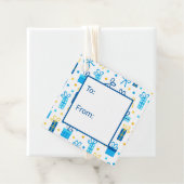 Hanukkah Cadeaus Van Aan Bedankjes Labels (In situ)