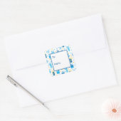 Hanukkah Cadeaus Van Aan Vierkante Sticker (Envelop)