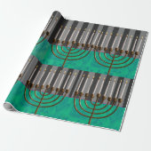 Hanukkah-cadeauverpakking Cadeaupapier (Uitgerold)