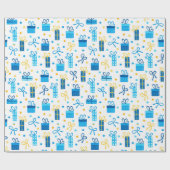 Hanukkah Cadeauverpakkings Papier (Vlak)