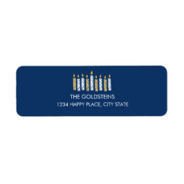 Hanukkah Candles Blue feestdagen Etiket