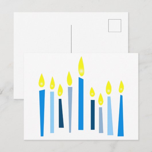 Hanukkah Candles Briefkaart (Voorkant / Achterkant)
