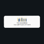 Hanukkah Candles feestdagen Etiket<br><div class="desc">Geef je vakantie-mails een persoonlijk tintje met deze grappige hanukkah kaarsen die het adreslabel teruggeven. Je kunt extra coördinerende objecten vinden in ons collectie Happy Hanukkah Candles.</div>