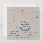 Hanukkah Candles Invitation Kaart (Voorkant)