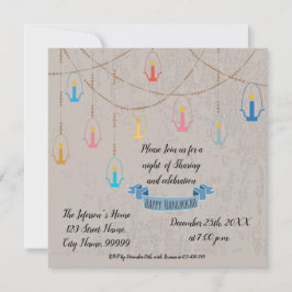 Hanukkah Candles Invitation Kaart