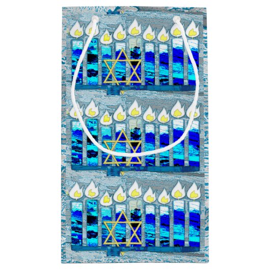 Hanukkah Candles met Gold Star van David Klein Cadeauzakje (Achterkant)