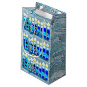 Hanukkah Candles met Gold Star van David Klein Cadeauzakje (Achterkant Gekanteld)