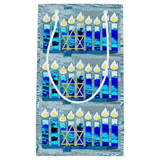 Hanukkah Candles met Gold Star van David Klein Cadeauzakje (Voorkant)