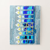 Hanukkah Candles met Gold Star van David Legpuzzel (Verticaal)
