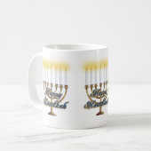 Hanukkah candles mok menorah (Voorkant links)