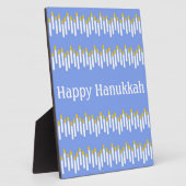 Hanukkah Candles over Blue Fotoplaat (Zijkant)