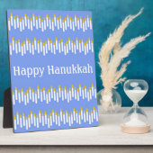 Hanukkah Candles over Blue Fotoplaat (Zijkant)