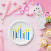 Hanukkah Candles Papieren Bordje (Feest)