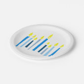 Hanukkah Candles Papieren Bordje (Gekanteld)