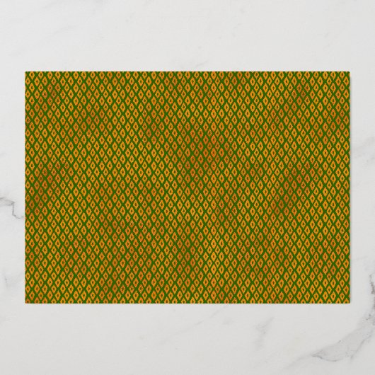 Hanukkah Candles Peace Love Light Green Real Gold Folie Feestdagenkaart (Achterkant)