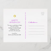 Hanukkah Candles Peace Love Turquoise Real Gold Folie Feestdagen Briefkaart (Achterkant)