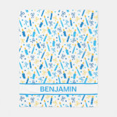 Hanukkah Candles Personalized Fleece Deken (Voorkant)