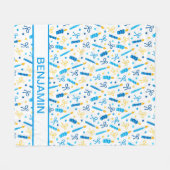 Hanukkah Candles Personalized Fleece Deken (Voorkant (Horizontaal))