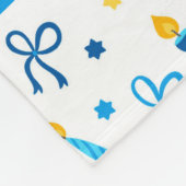 Hanukkah Candles Personalized Fleece Deken (Hoek)