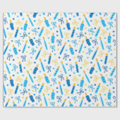 Hanukkah Candles Wrapping Paper Cadeaupapier (Vlak)