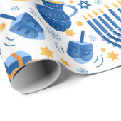 Hanukkah Candles Wrapping Paper Cadeaupapier (Rol Hoek)