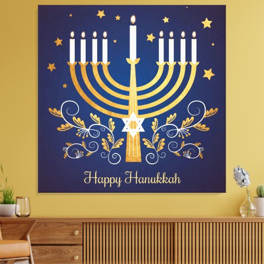 Hanukkah Canvas Afdruk (Insitu (Woonkamer))
