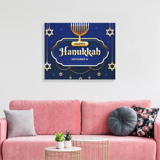 Hanukkah Canvas Afdruk (Insitu (Woonkamer))