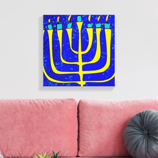 Hanukkah Canvas Afdruk (Insitu (Woonkamer))