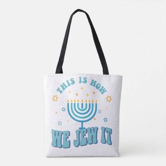 Hanukkah-Canvas tas (Achterkant)