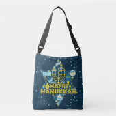 Hanukkah-Canvas tas met ster van David en Menorah (Voorkant)