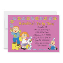 Hanukkah Card Party Invitation 7" x 5" Personalise