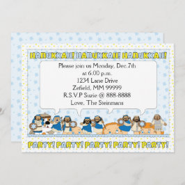 Hanukkah Card Party Invitation 7" x 5" Personalise Kaart