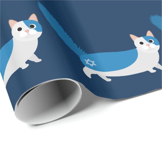 Hanukkah Cat Cadeaupapier (Rol Hoek)
