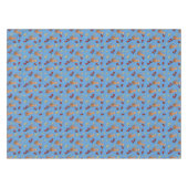 Hanukkah Cat Dreidel Blue Tablecloth Tafelkleed (Voorkant (Horizontaal))
