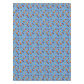 Hanukkah Cat Dreidel Blue Tablecloth Tafelkleed (Voorkant)