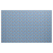 Hanukkah Cat Dreidel Blue Wrap Fabric Stof (Yard (91,4 cm))