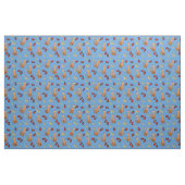 Hanukkah Cat Dreidel Blue Wrap Fabric Stof (Fat Quarter)