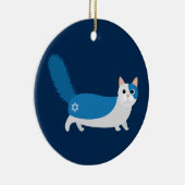 Hanukkah Cat Keramisch Ornament (Rechts)